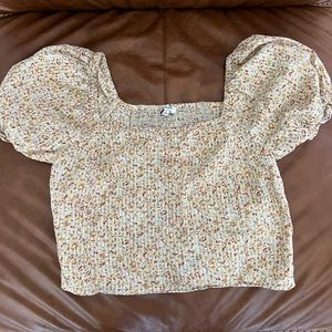 Madewell Hopewell Puff Sleeve Crop Top